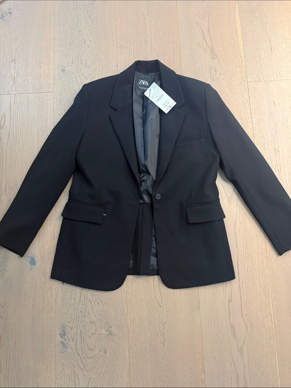 ZARA Black Women's Single-Button Blazer
